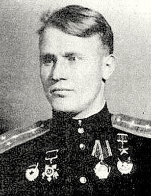 Grigory Ivanovich Filatov in uniform with medals